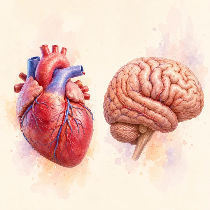 Kalp ve beyin anatomik karşılaştırma